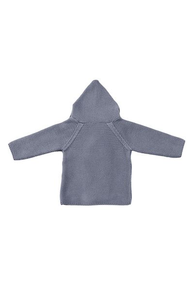 Baboo Blue Organic Cotton Double Breasted Baby and Kids Cardigan - Hooded