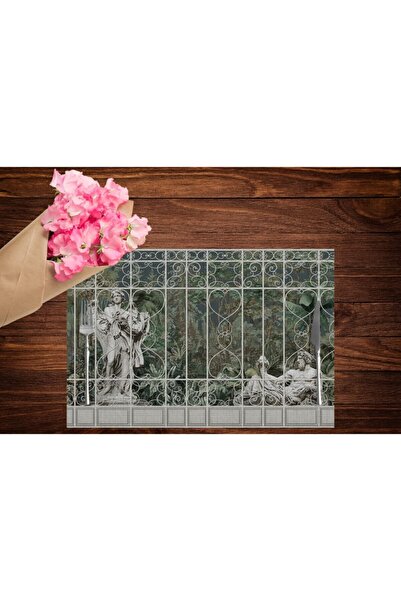 Adawall Set de 4 servicii americane din stofă cu design modern sculptat 35x50cm