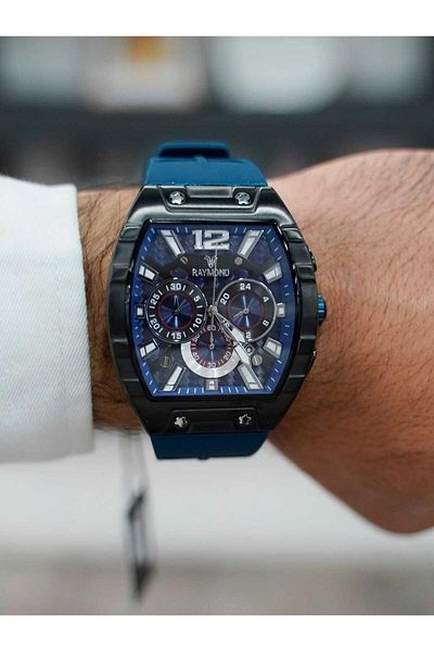 Raymond Men's Silicone Cord Wristwatch - Raymon