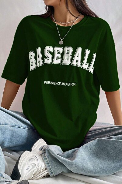 trendypassion Tricou oversize imprimat baseball unisex