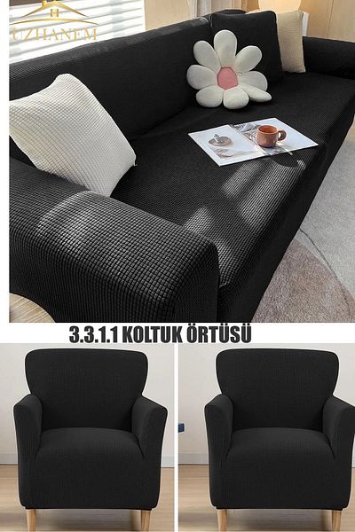 uzhanem 3 3 1 1 Set cuvertură de canapea din Lycra - Produs textil pentru casă