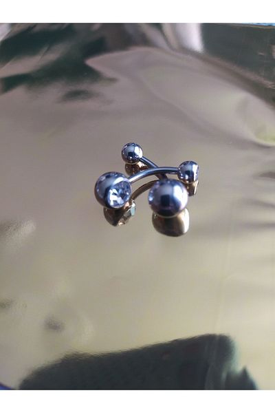 AyçaSilver Ikilim Surgical Steel Belly Piercing