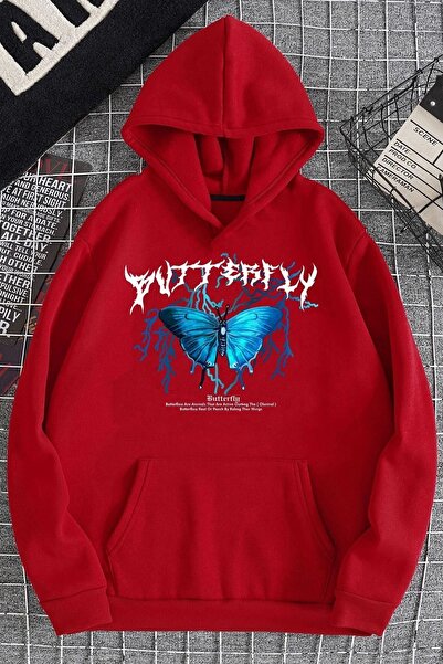 trendypassion Φούτερ με στάμπα Unisex Blue Butterfly