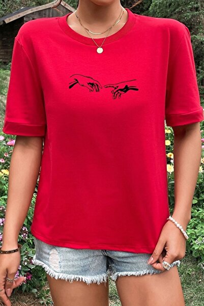 trendypassion تي شيرت مطبوع عليه مايكل أنجلو للجنسين