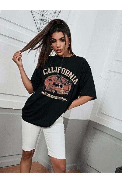 SMYRNA GİYİM Γυναικείο μπλουζάκι California Printed Oversize