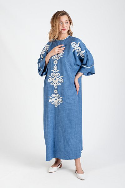 Hatun Atila Rochie lungă brodata Crochet Süzene Mărime Plus - 5091 - B