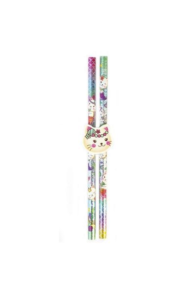 Dolphin Meowmaid Mm-5968 Pencil Set (2 Pencils + 1 Eraser)