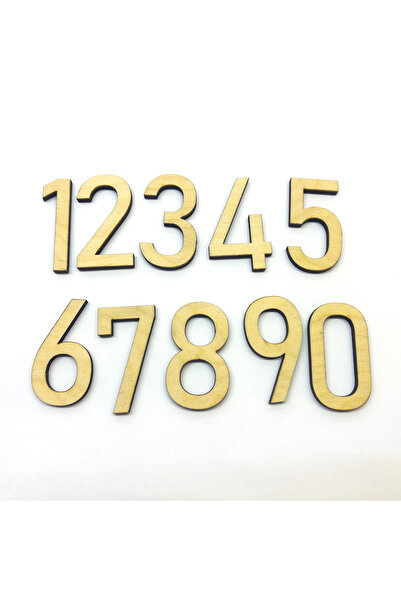 MapofX أرقام خشبية – مجموعة 0-9 – طبيعية ومتينة