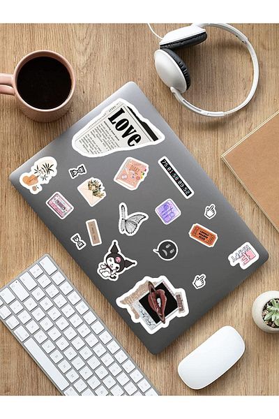 AR Sticker - Σετ αυτοκόλλητων tablet για φορητό υπολογιστή με θέμα Vintage & Retro