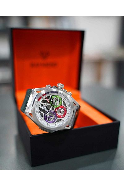 Raymond Men's Leather Wristwatch