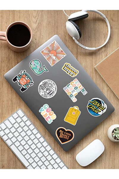 AR Sticker - مجموعة ملصقات للكمبيوتر المحمول والكمبيوتر اللوحي تحت عنوان Good Vibes 7