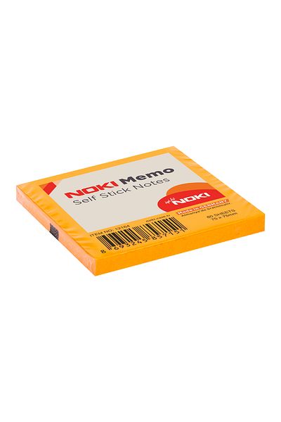 Noki Hârtie adezivă portocalie de 75x75 mm - 80 de coli 12164