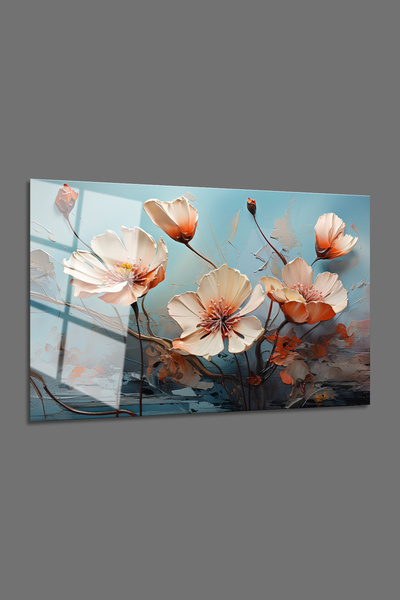 BV DEKOR ΜΙΚΤΗ ΦΥΤΙΚΗ ΕΙΚΟΝΟΓΡΑΦΙΑ ΟΡΙΖΟΝΤΙΑ ΓΥΑΛΙΝΗ ΠΙΝΑΚΙΔΑ-ΚΑΛΛΙΤΕΧΝΙΚΗ ΔΙ...