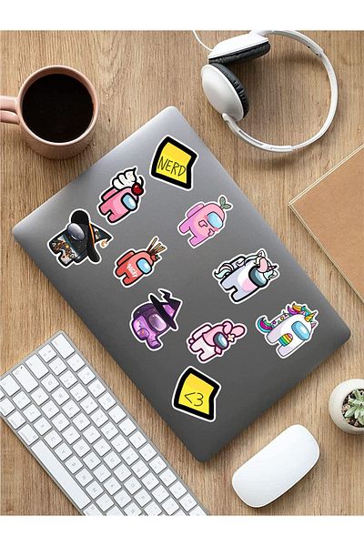AR Sticker Σετ αυτοκόλλητων tablet για φορητό υπολογιστή με θέμα Among Us 4
