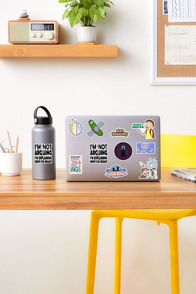 AR Sticker Set de autocolante pentru laptop, notebook, tabletă, tematică Ricky și Morty 2