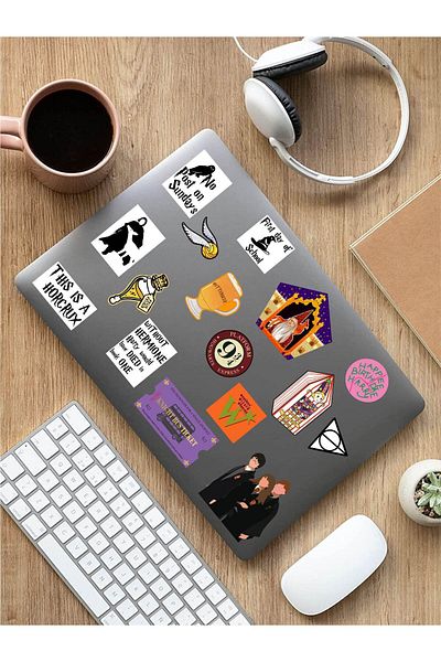 AR Sticker - Set de autocolante pentru laptop, notebook, tabletă cu tematică Harry Potter