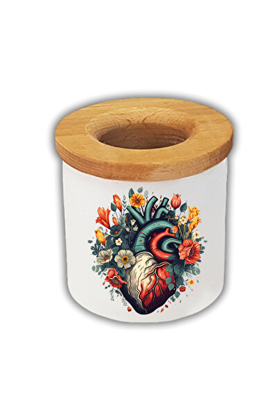 lili hediyelik Οργανωτής επιτραπέζιου στυλό με καρδιές και μοτίβο λουλουδιών