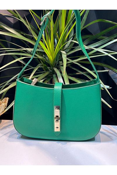 Levidor LEVDR.930159.YŞL - Faux Leather Special Colored Levidor Shoulder Bag