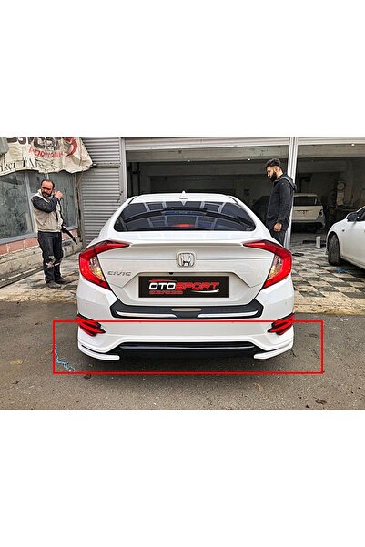 OTOSPORT HONDA CİVİC FC5 TURBO ARKA TAMPON EKİ PLASTİK