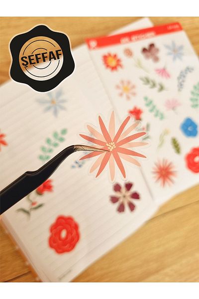 AR Sticker - Set de autocolante transparente pentru laptop, notebook, tabletă, cu tematică florală și frunze