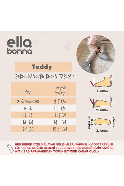 Ella Bonna 3-Piece Economical Shoe Set - Non-Slip Base, Teddy Fabric, Powder-White-Brown