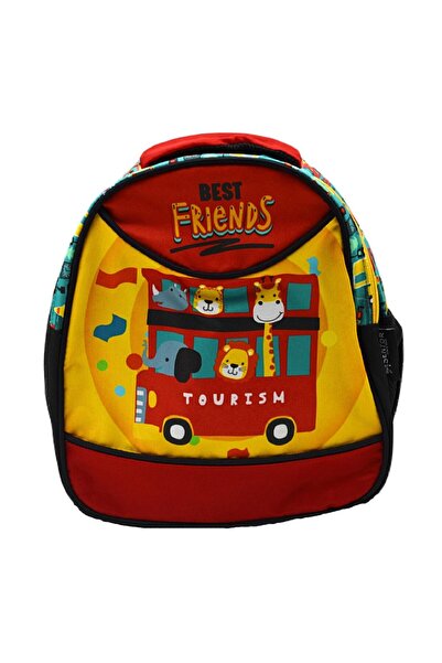 Sentor Bus Printed 2 Compartment Kindergarten Backpack