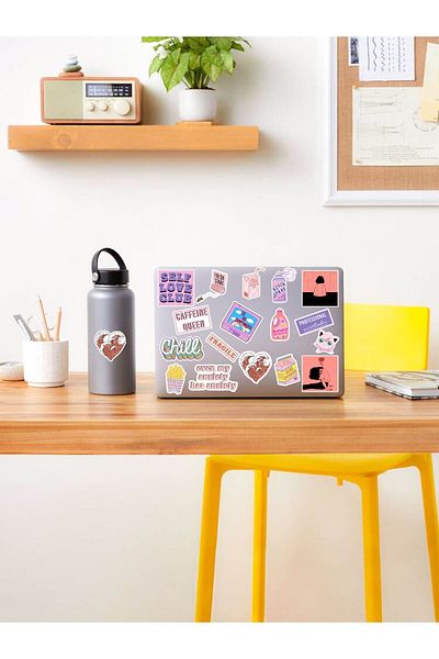 AR Sticker - Set de autocolante pentru laptop, notebook, tabletă, tematică pentru artă mentală