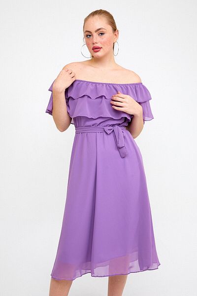 ADASTYLE Rochie Sifon Liliac Tyc00141863684
