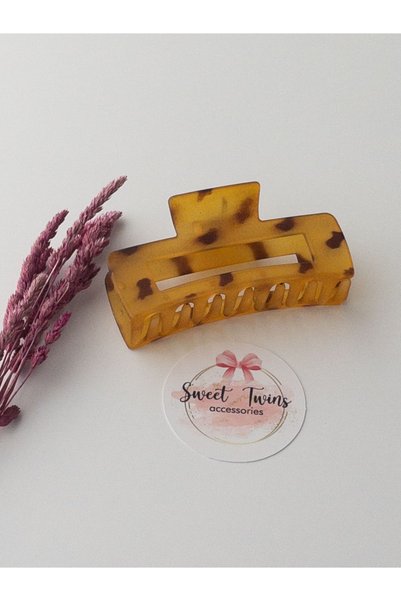 Sweet twins accessories ليوبارد مستطيلة مزلاج مشبك