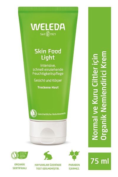 Weleda Skin Food Light 75ml - Organic Moisturizing and Nourishing Care Cream - Normal and Dry Skin