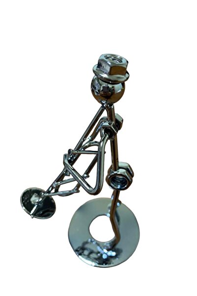 Bin Hediye TROMPET ÇALAN METAL ADAM SÜS BİBLO 605595
