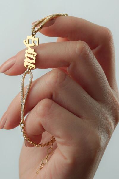 Silvano Jewelry 925 Ayar Gümüş Isimli Trend Bileklik