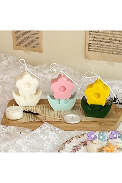 HogART Design Papatya Mum Sabun & Kokulutaş Silikon Kalıp