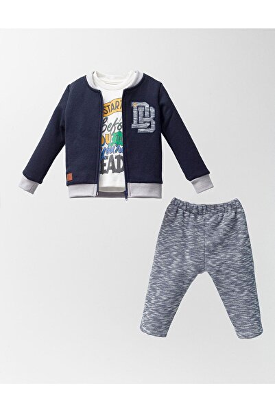 Kidex’s Baby Db Embroidered Baby Boy 3 Piece Set