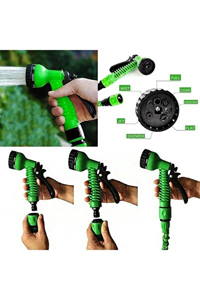 STFAST Tabancalı Sihirli Uzayan Hortum 30 Metre Bahçe Sulama Araç Yıkama Hort...