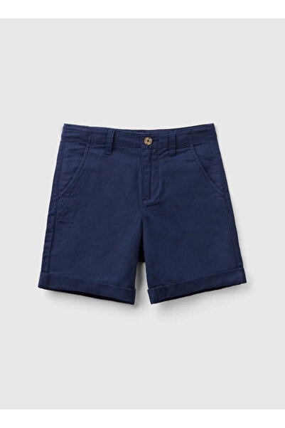 Benetton Regular Navy Blue Men's Shorts 4Be7C901E