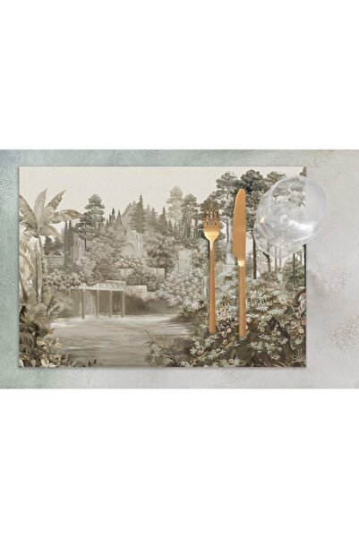 Adawall Набір з 4 серветок з малюнком дерева, розмір 35x50 см