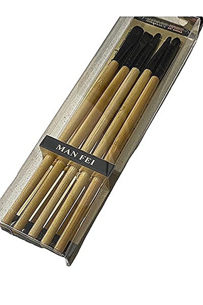 CEPHOME Σετ 5 πινέλων μακιγιάζ με λαβή μπαμπού