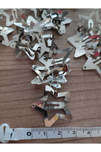 MİNAHOBİ Πόρπη 3cm με επινικελωμένο αστέρι - 20 τεμάχια