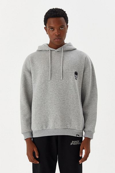 No Fear No Fear Grey Hooded ανδρικό φούτερ M 500241