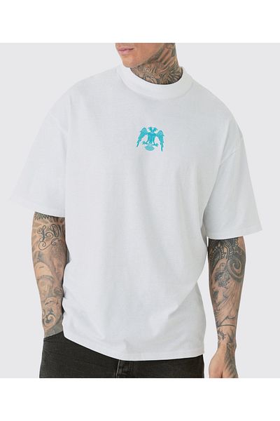 Uniquetex Δικέφαλο μπλουζάκι Oversize Eagle