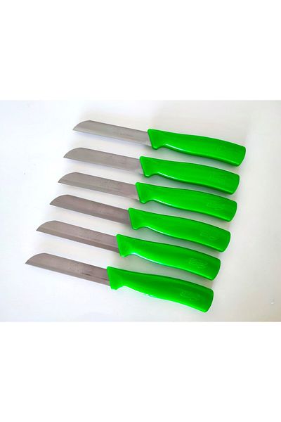 Solingen Solingen Fruit and Vegetable Knife 12 Pieces - Serrated and Light Green