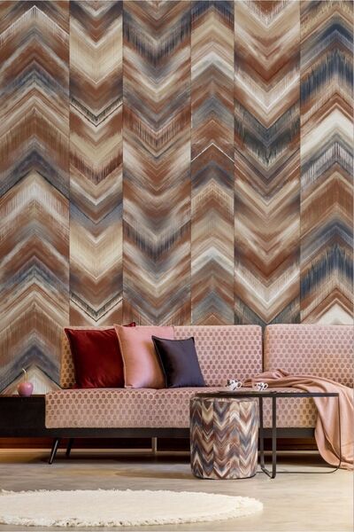 Adawall Kahverengi Geometrik Puf
