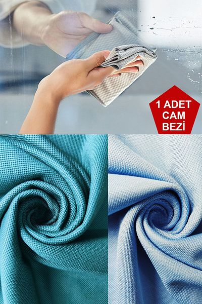 SİHİRLİ MOP Magic Glass Cloth For Glass Surfaces, Does Not Require Drying, Does Not Leave Dust, Lint, 100% Microfiber 45x50cm