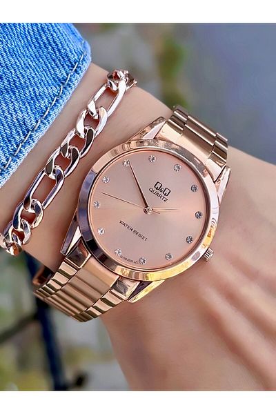 Q&Q Women's Wristwatch Rose Color 3 Atm Waterproof