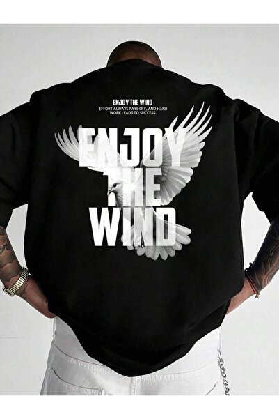 NoVibe Tricou unisex cu mânecă scurtă cu imprimeu Enjoy - 100% bumbac