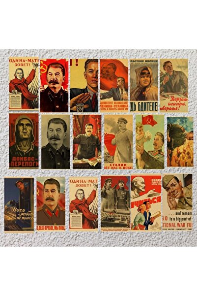 Çılgıntrend Sscb CCCP rus Stalin portre Poster