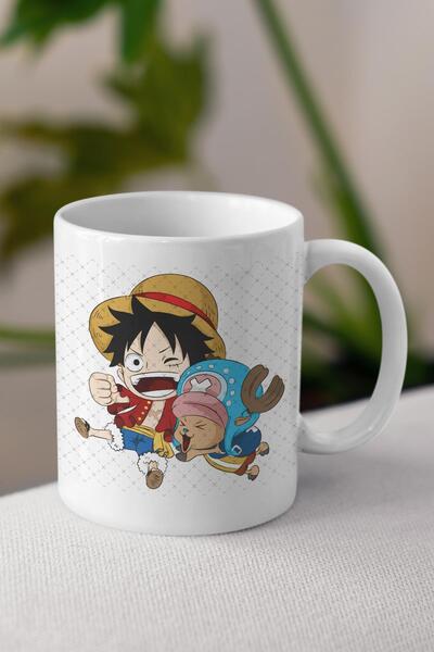 Anime Marketi قطعة واحدة من كوب لوفي آند تشوبر المطبوع - كوب هدية لصديق الحبيب