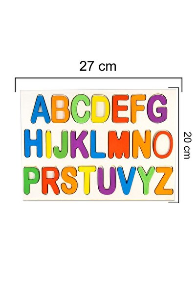 Capellawoodworks Ahşap Bultak Puzzle Oyunu Alfabe Abc