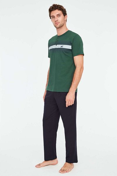 Mod Collection Πράσινο ανδρικό σετ πιτζάμες Battal